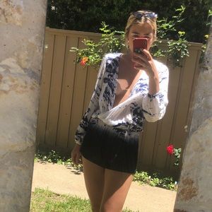 Surf Gypsy blue tie-dye romper